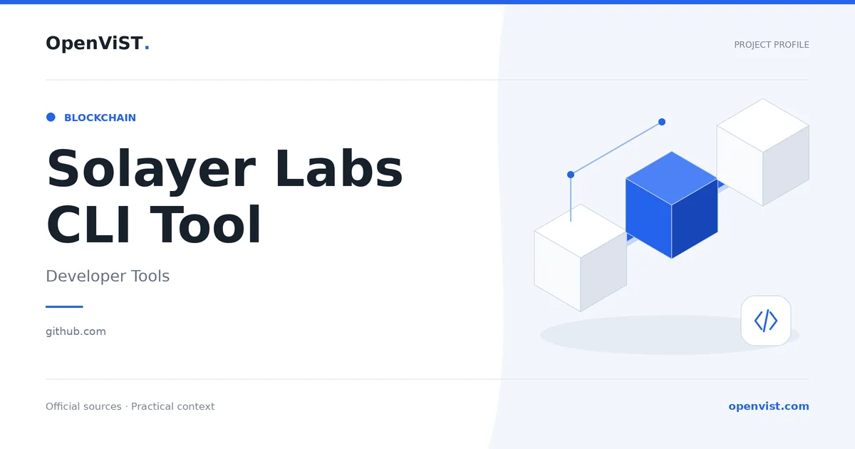 Solayer Labs CLI Tool — OpenViST project profile in Developer Tools.