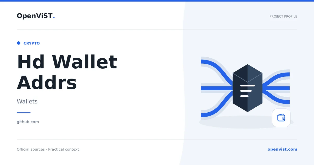 Hd Wallet Addrs — OpenViST project profile in Wallets.
