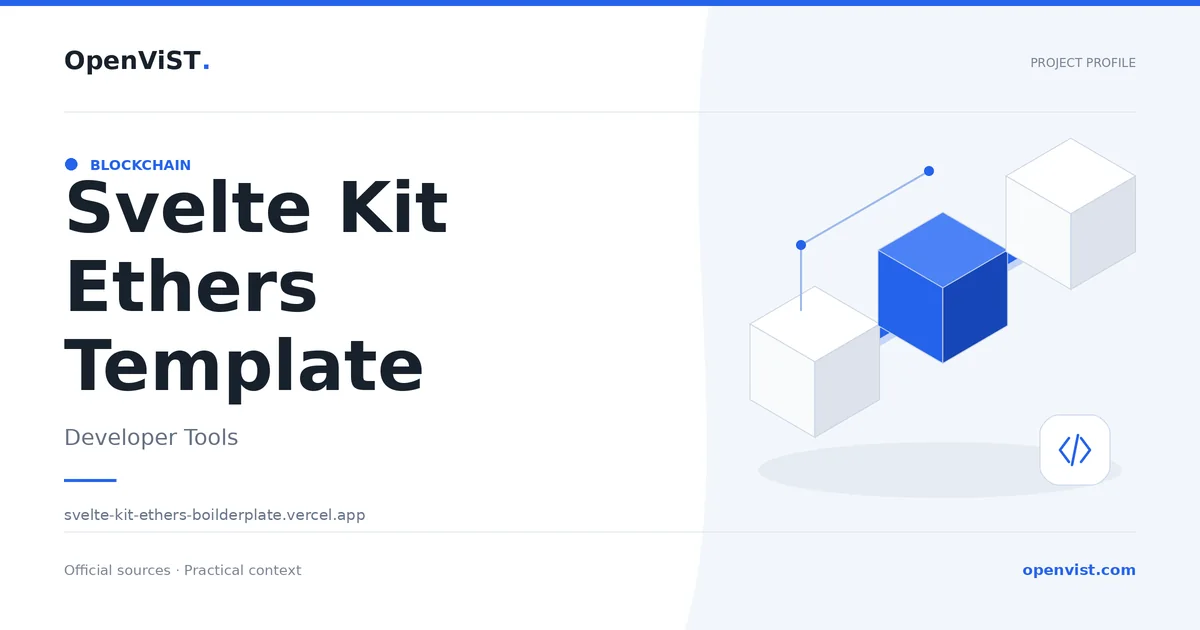Svelte Kit Ethers Template — OpenViST project profile in Developer Tools.