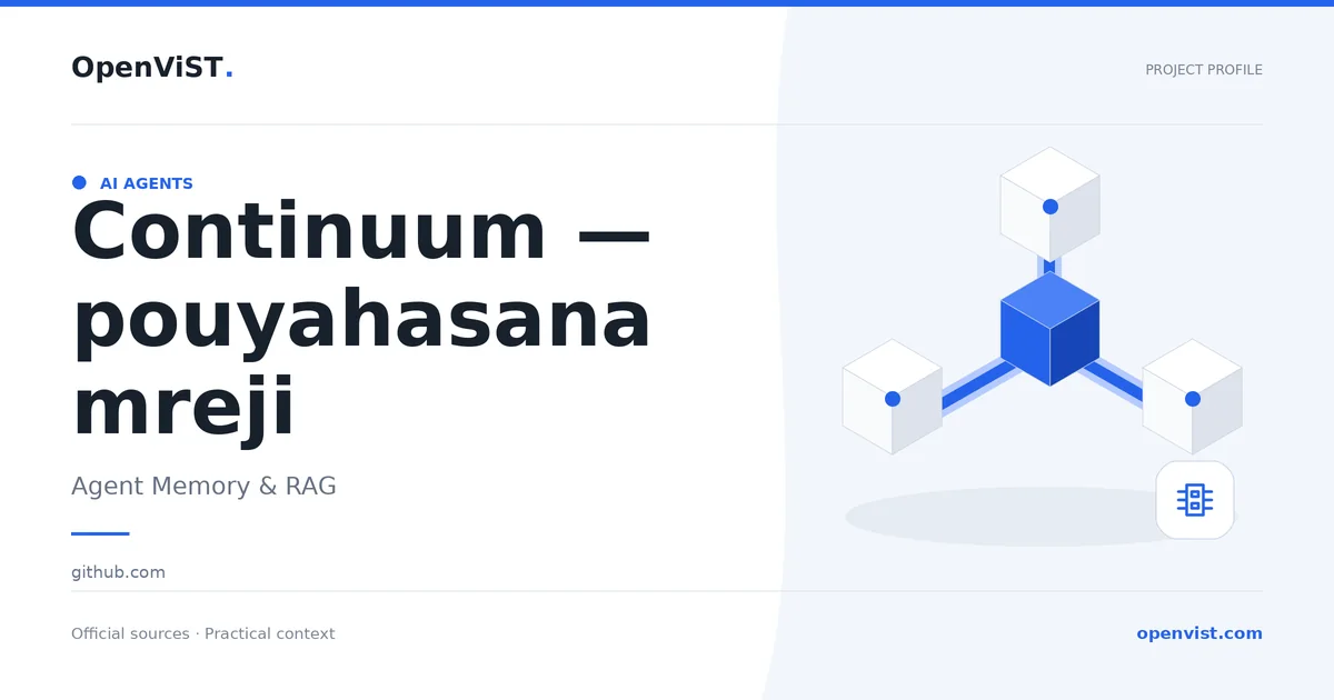 Continuum — pouyahasanamreji — OpenViST project profile in Agent Memory & RAG.