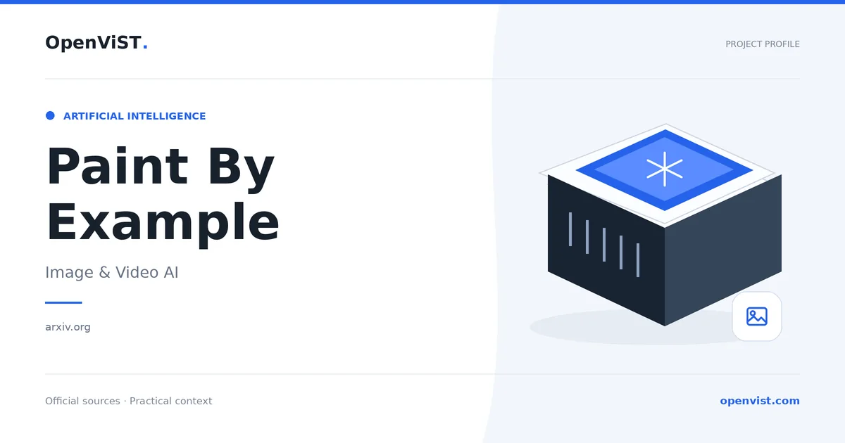 Paint By Example — OpenViST project profile in Image & Video AI.