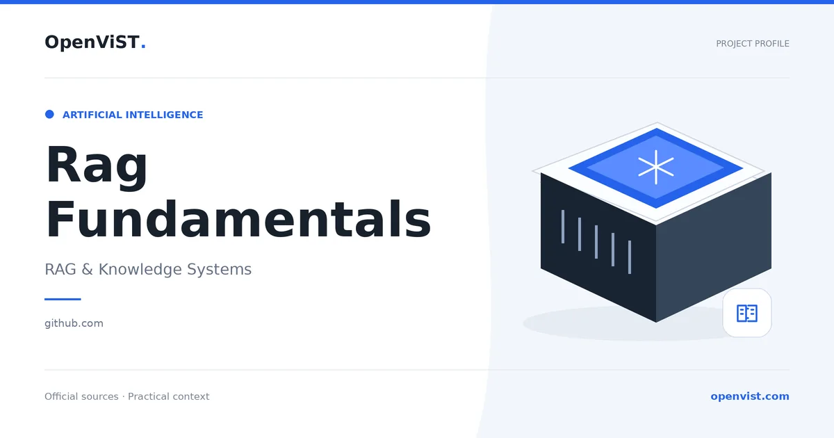 Rag Fundamentals — OpenViST project profile in RAG & Knowledge Systems.