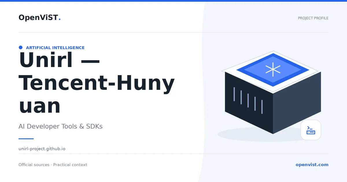 Unirl — Tencent-Hunyuan — OpenViST project profile in AI Developer Tools & SDKs.
