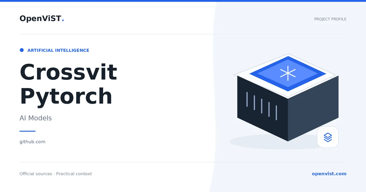 Crossvit Pytorch — OpenViST project profile in AI Models.