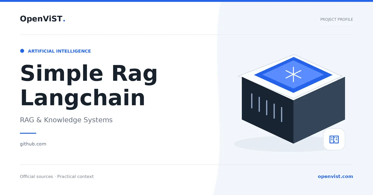Simple Rag Langchain — OpenViST project profile in RAG & Knowledge Systems.