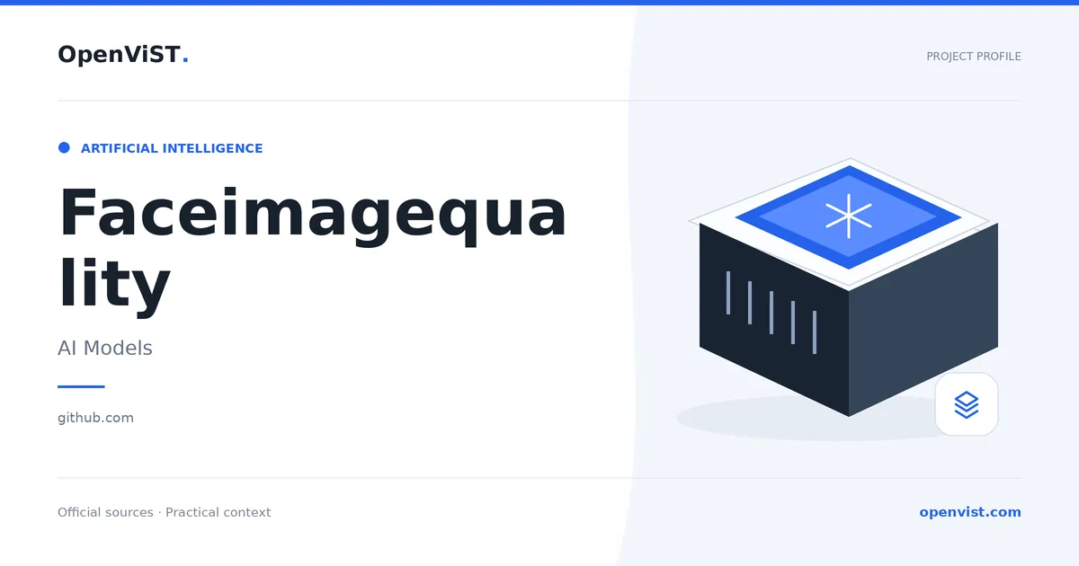 Faceimagequality — OpenViST project profile in AI Models.