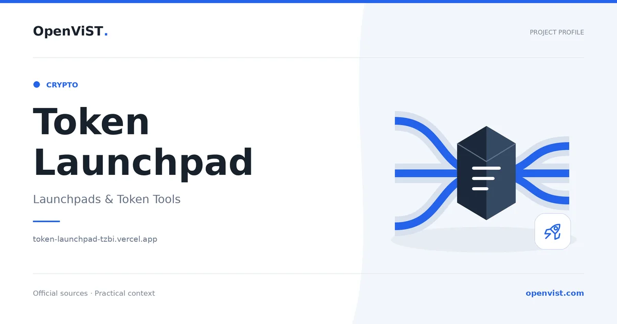 Token Launchpad — OpenViST project profile in Launchpads & Token Tools.