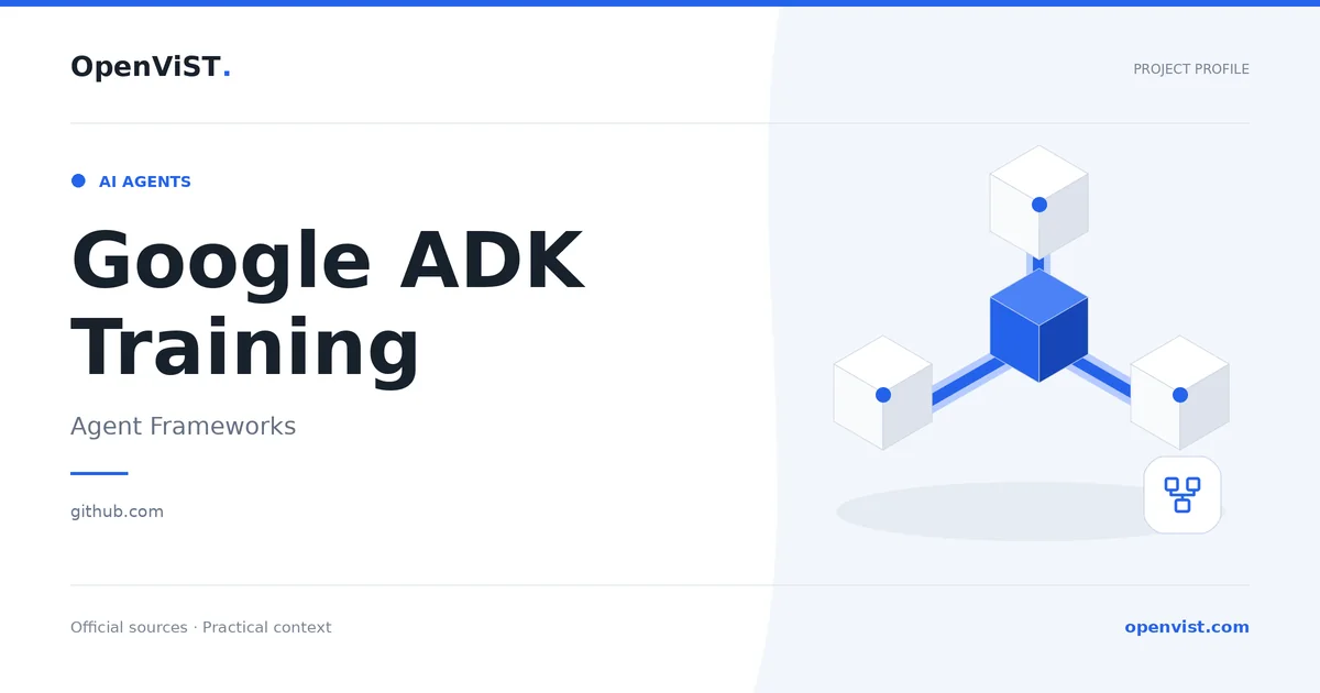 Google ADK Training — OpenViST project profile in Agent Frameworks.