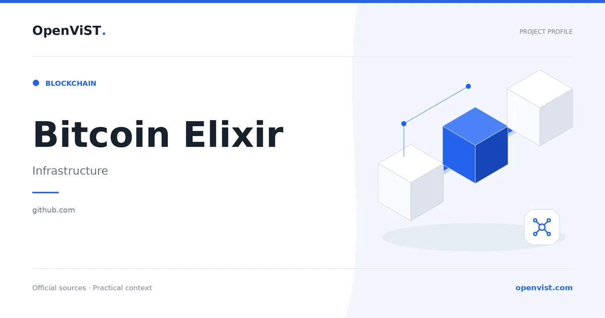 Bitcoin Elixir — OpenViST project profile in Infrastructure.