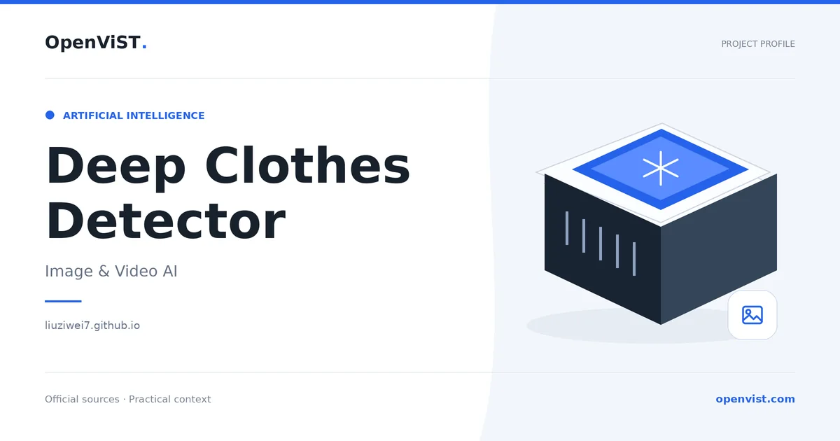 Deep Clothes Detector — OpenViST project profile in Image & Video AI.