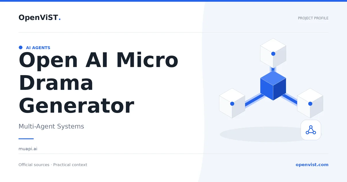 Open AI Micro Drama Generator — OpenViST project profile in Multi-Agent Systems.