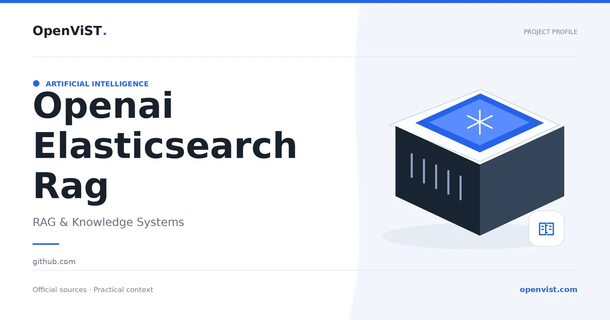 Openai Elasticsearch Rag — OpenViST project profile in RAG & Knowledge Systems.