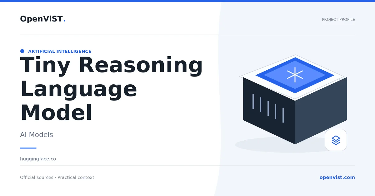 Tiny Reasoning Language Model — OpenViST project profile in AI Models.