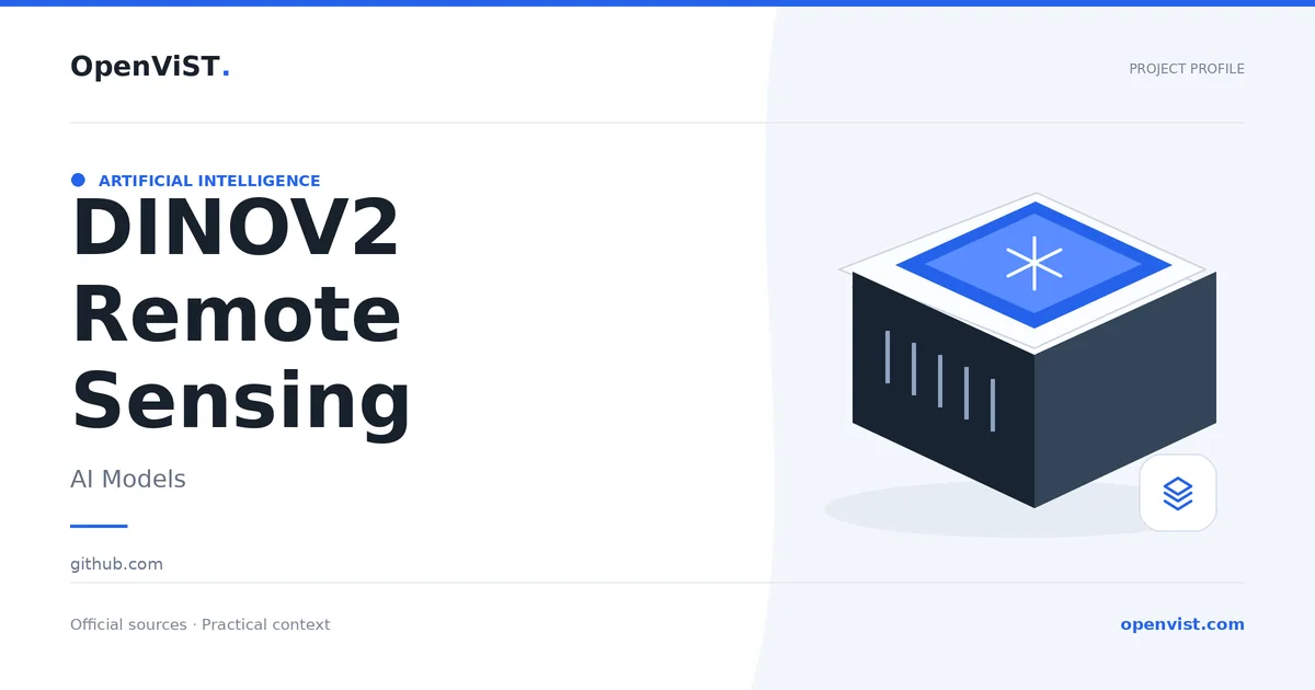 DINOV2 Remote Sensing — OpenViST project profile in AI Models.