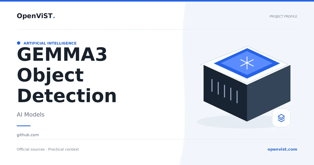 GEMMA3 Object Detection — OpenViST project profile in AI Models.