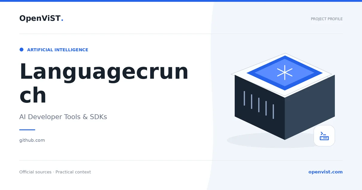 Languagecrunch — OpenViST project profile in AI Developer Tools & SDKs.