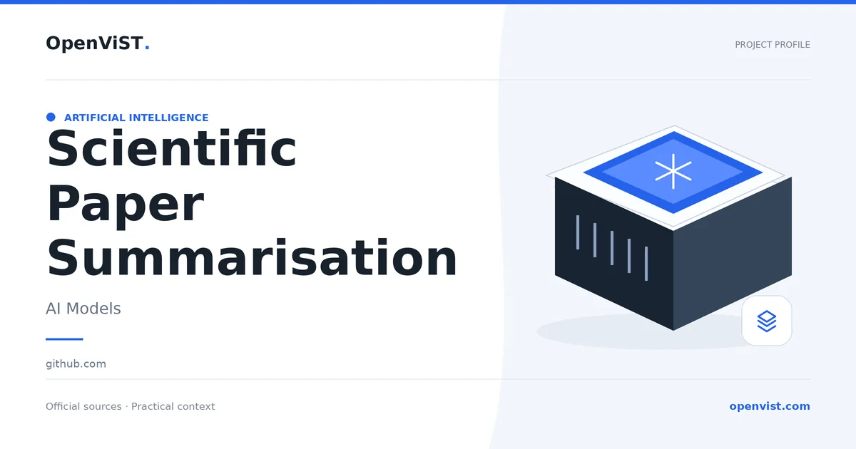 Scientific Paper Summarisation — OpenViST project profile in AI Models.